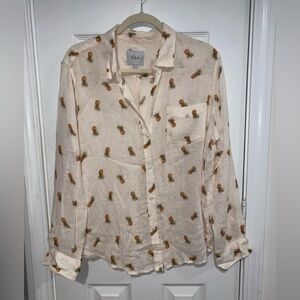 Rails Cream Pineapple Print Shirt